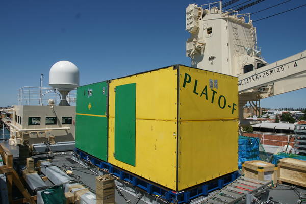 PLATO-F ready for loading on the Shirase